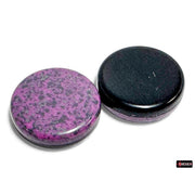 CHX REV03 64 of Opaque Black & Speckled Hurricane 30mm Reversi Checkers in a bag