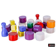 CHX BYZ1000A Bag of Wooden Pawns - Cubes - Discs - Tokens