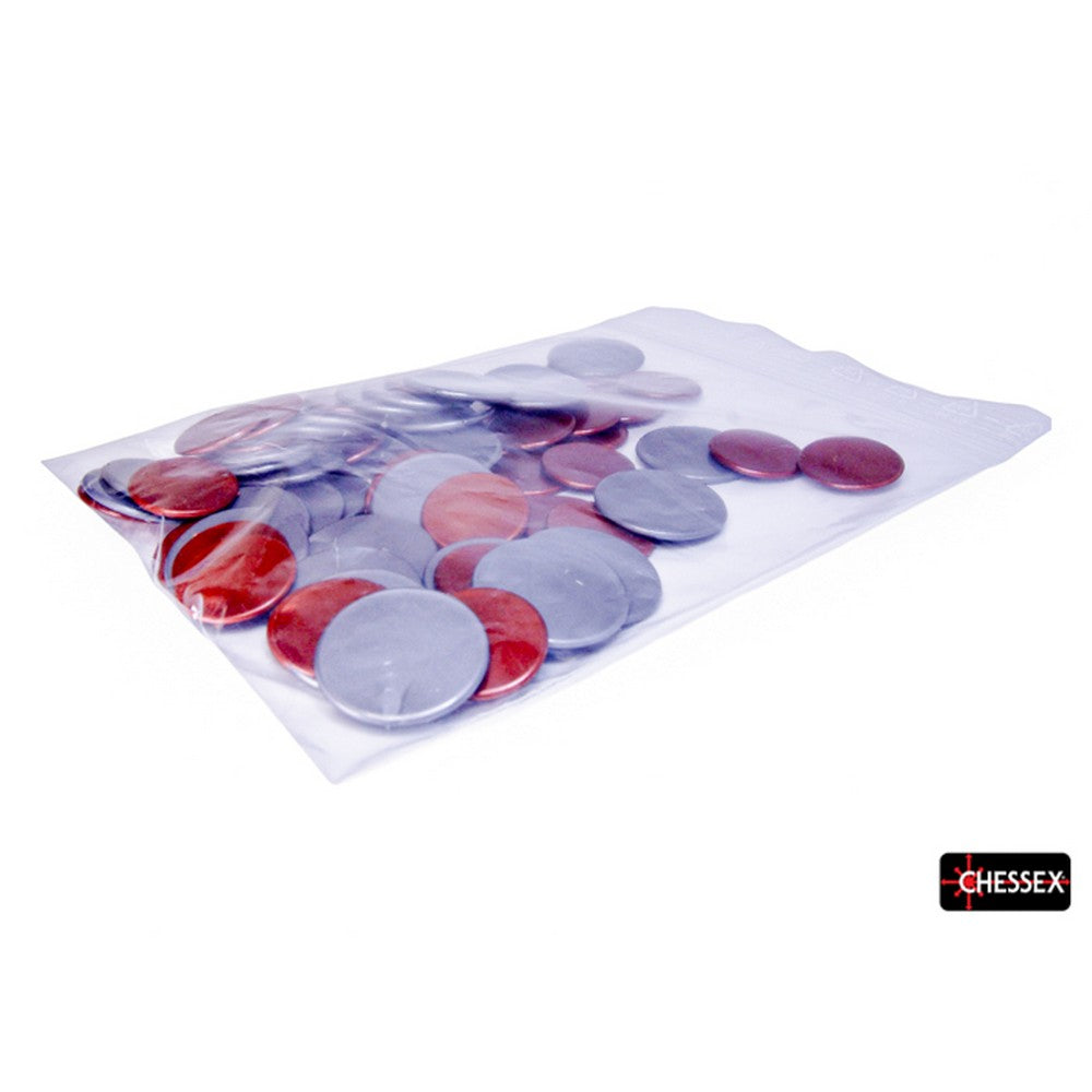 CHX BYZ1000B Silver and Copper Plastic Counter Tokens
