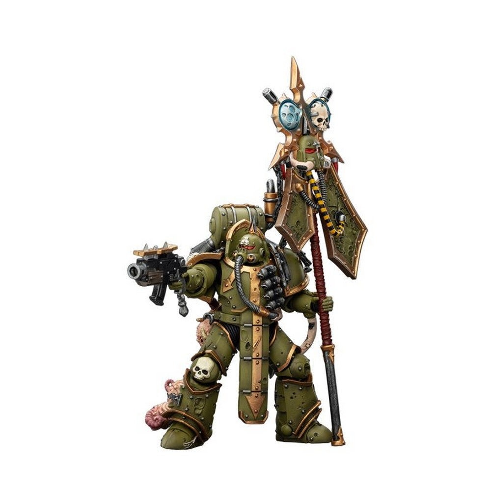 Warhammer Collectibles: 1/18 Scale Death GuardPlague Marine Icon bearer