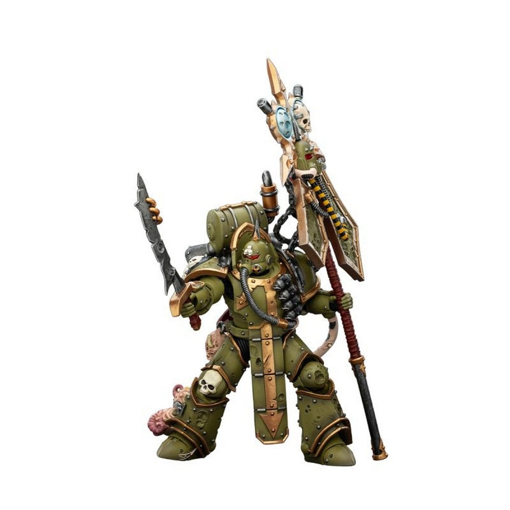 Warhammer Collectibles: 1/18 Scale Death GuardPlague Marine Icon bearer