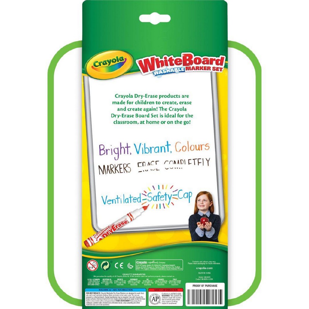 Dry Erase Board + 8 Markers