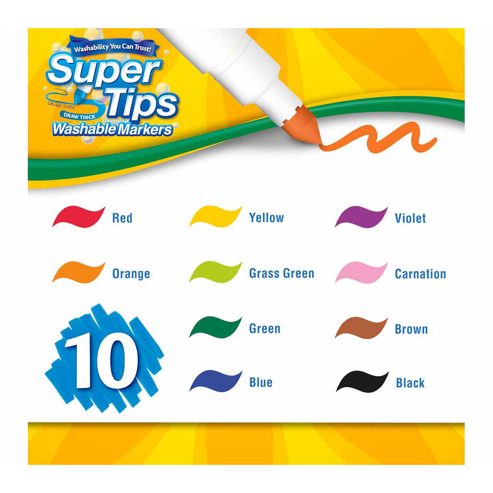 Super Tip Markers (10) In Box