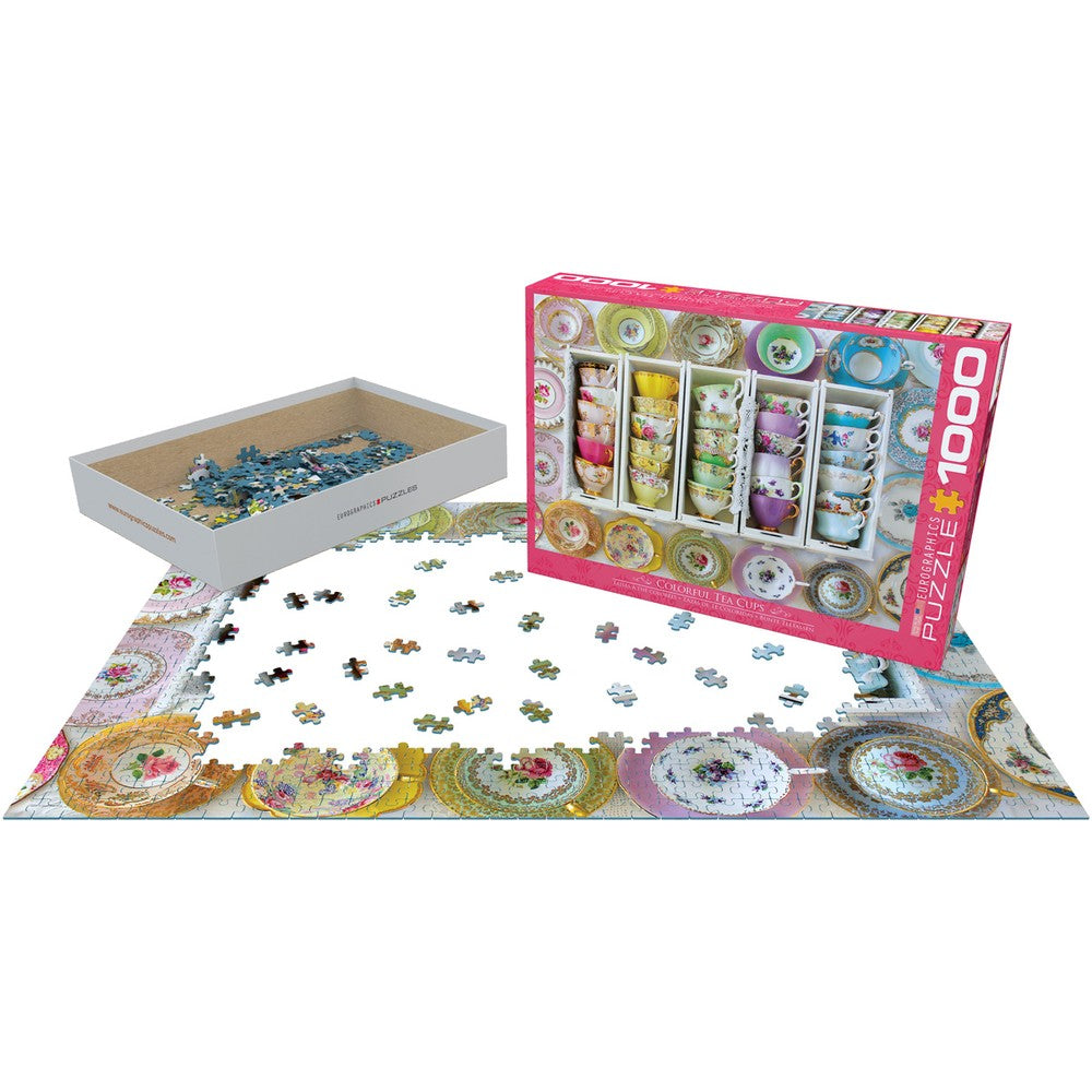 Puzzle - Eurographics - Colorful Tea Cups 1000pc