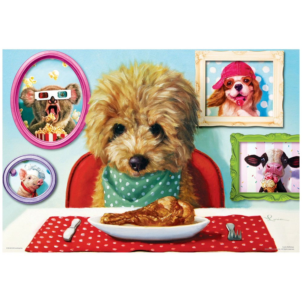 Puzzle - Dinner Time 100pc Lunch Bag