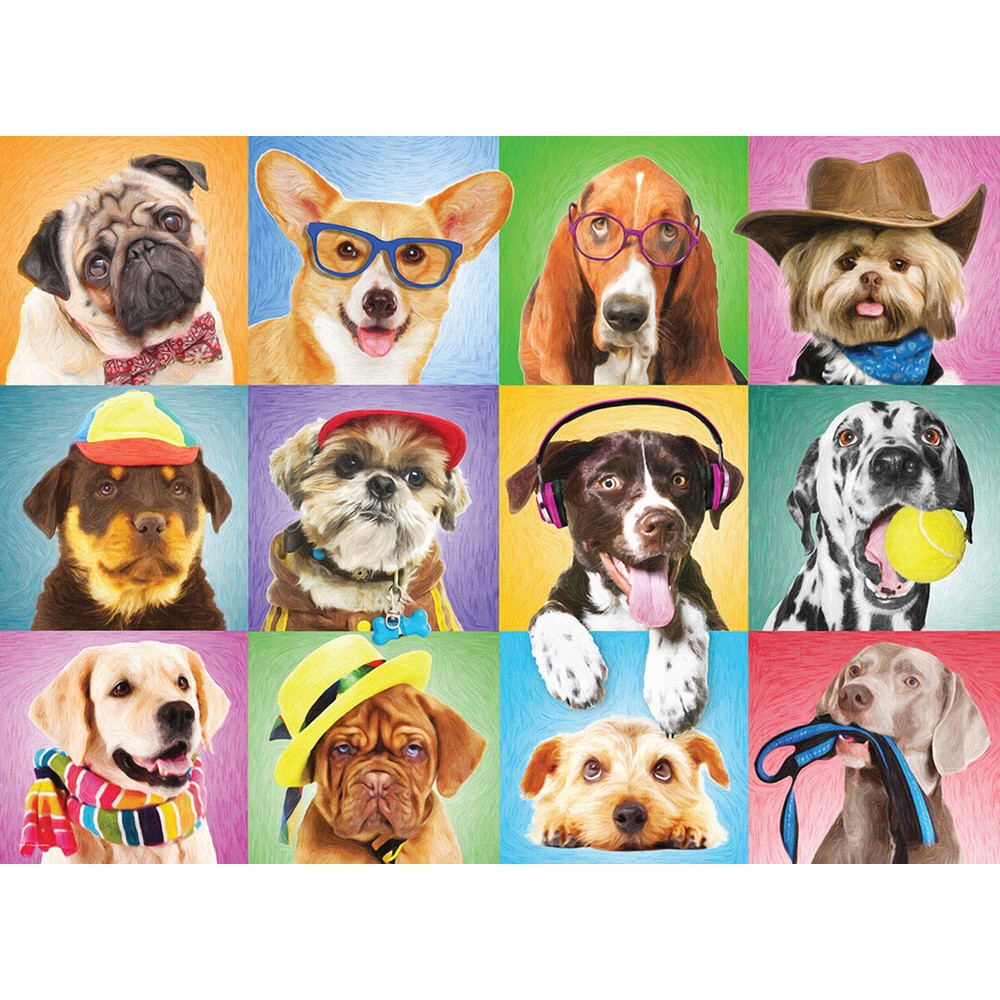 Puzzle - Silly Dogs 300pcxxl