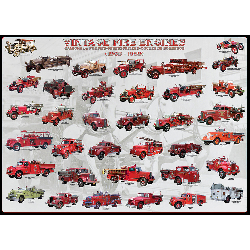 Puzzle - Eurographics - Vintage Fire Engines 1000pc