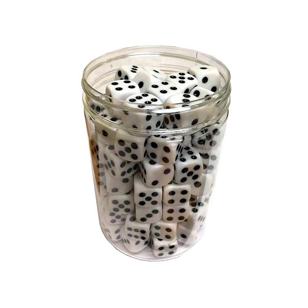 Dice Tub 100 X 16Mm D6 Dots