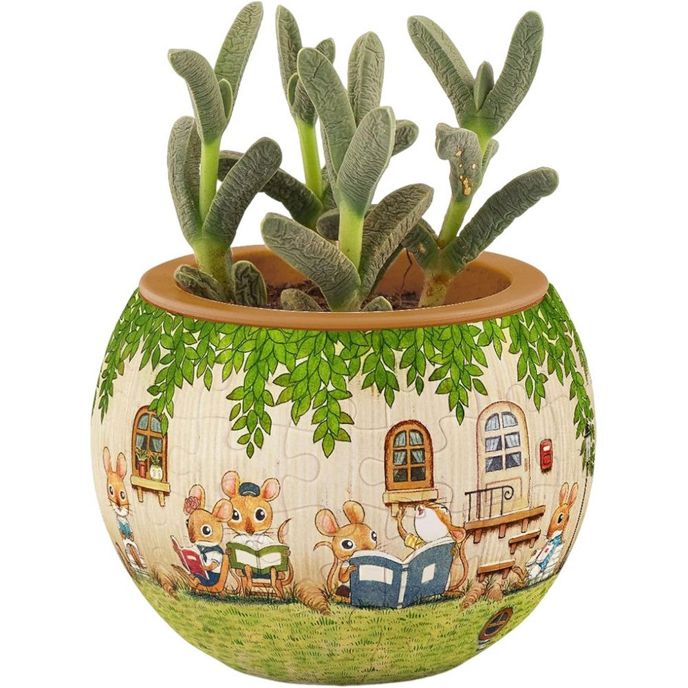 Puzzle - 3D - Flowerpot - Happy Reading