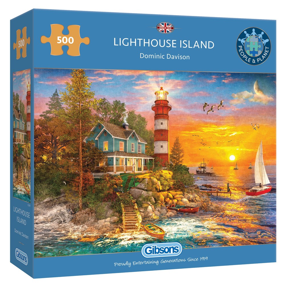 Puzzle - Gibsons - Lighthouse Island 500Pc