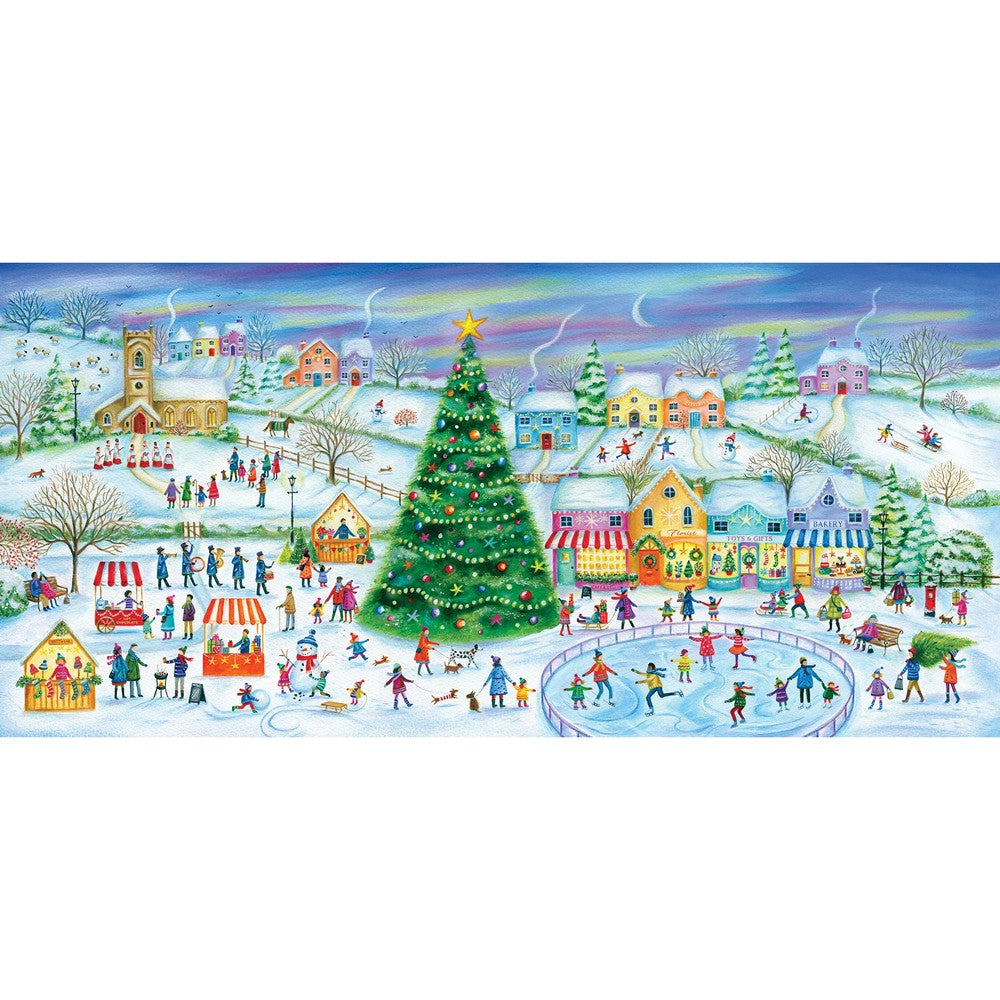 Puzzle - Gibsons - Skating In The Village 636Pc