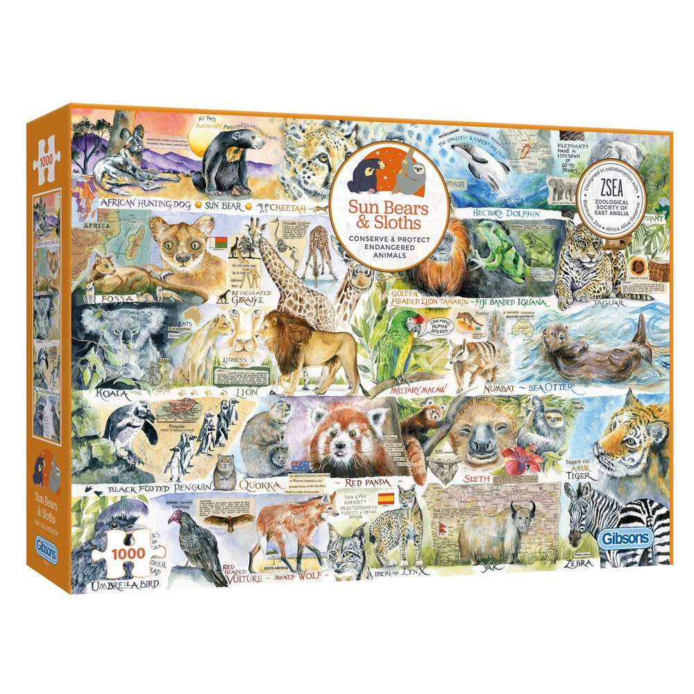Puzzle - Sun Bears & Sloths 1000Pc