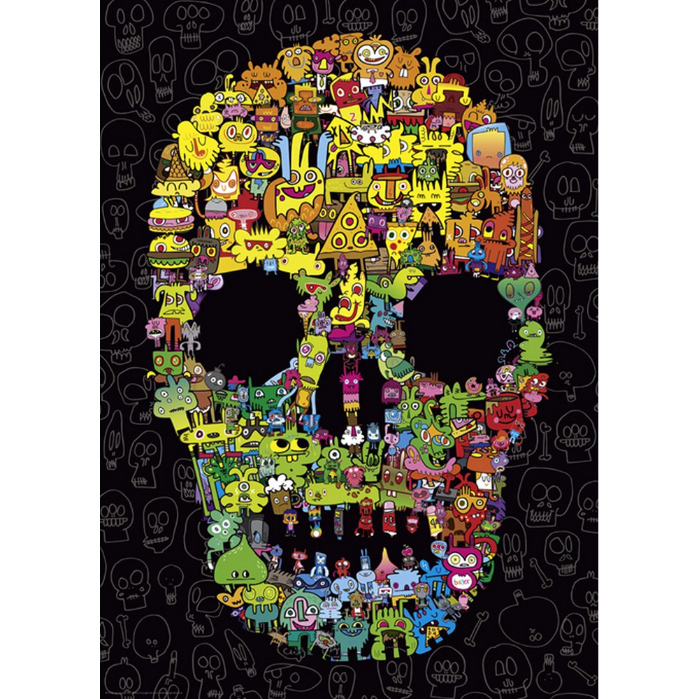 Puzzle - Heye - Burgerman; Doodle Skull 1000Pc