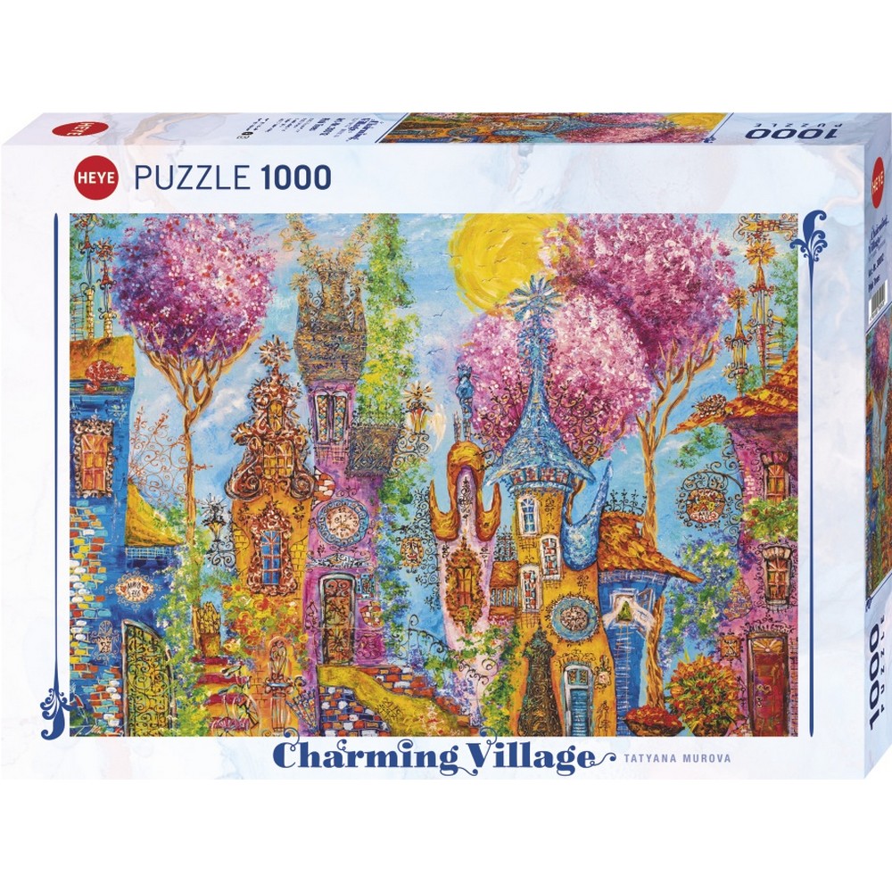 Puzzle - Charming Village; Pink Trees