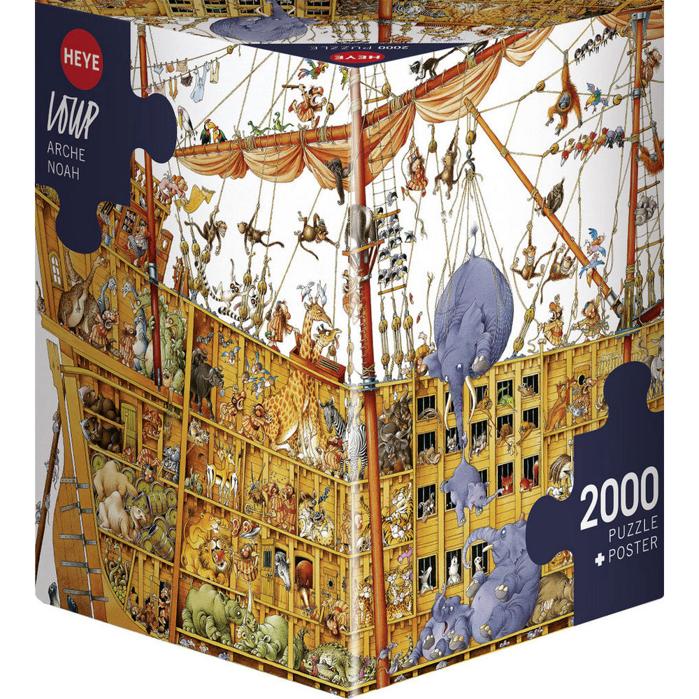 Puzzle - Heye - Triangular Box - Loup; Noah's Ark 2000Pc