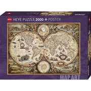 Puzzle - Map Art; Vintage World 2000Pc