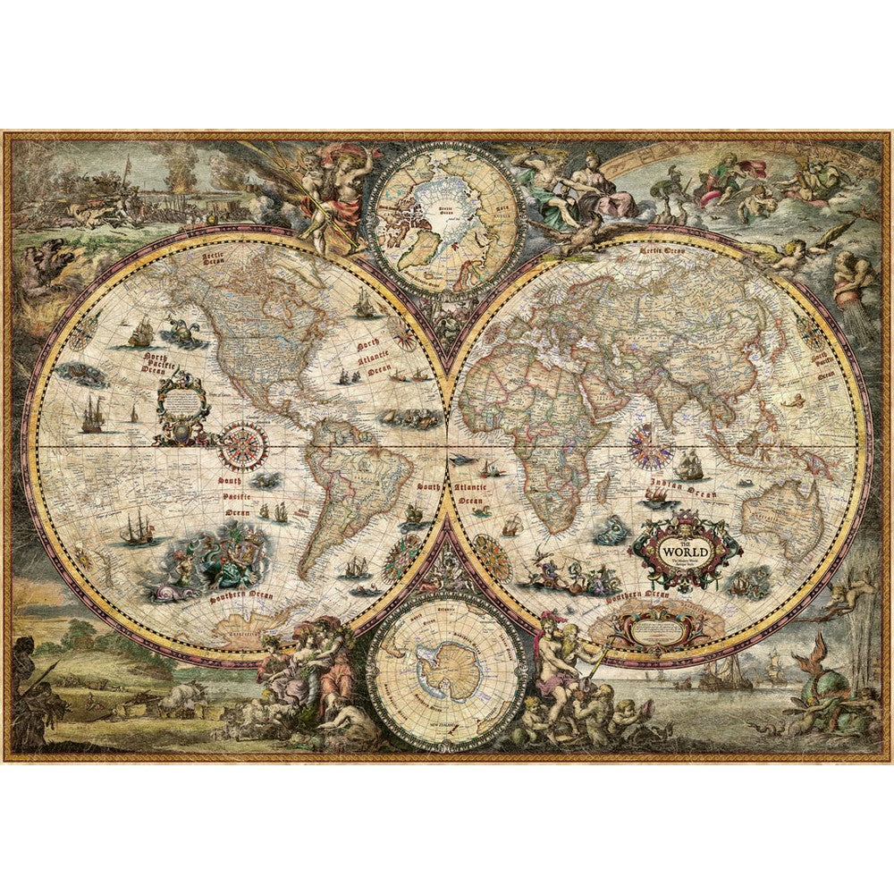 Puzzle - Map Art; Vintage World 2000Pc