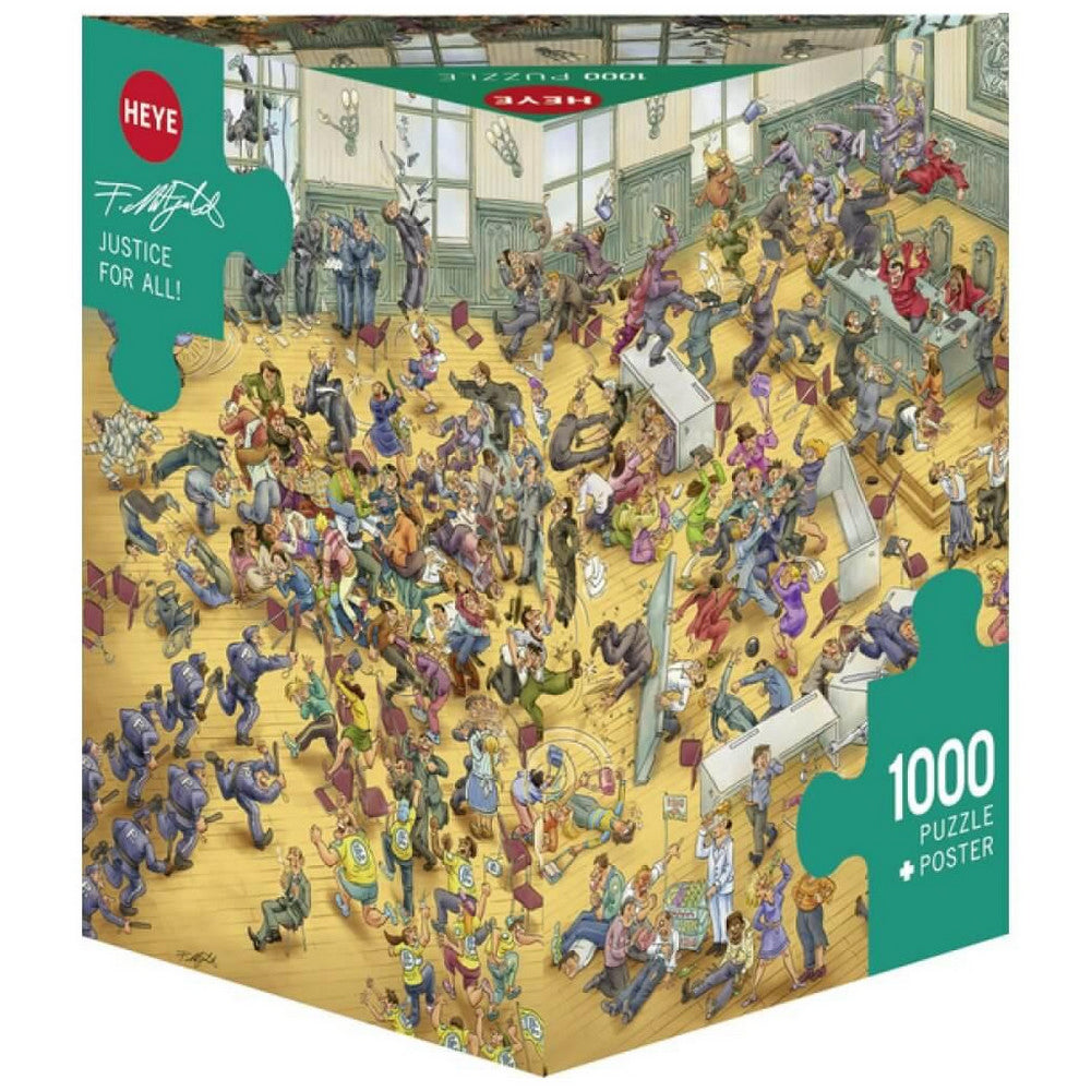 Puzzle - Heye - Triangular Box - Mitgutsch; Justice For All!