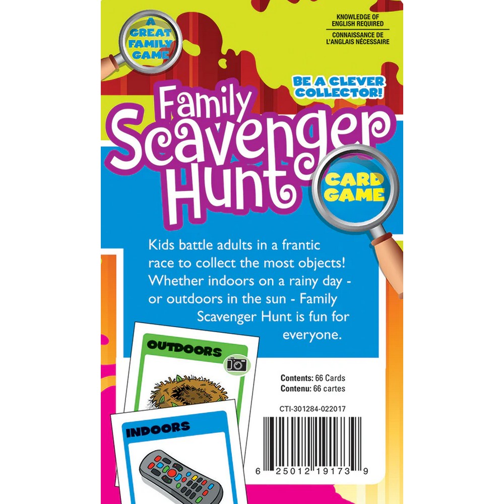 Family Scavenger Hunt Card Gam
