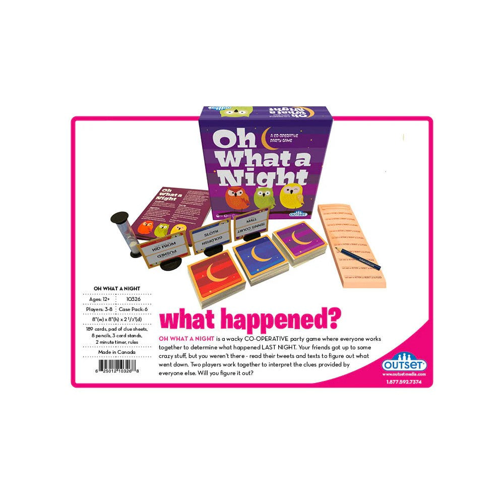 Oh What A Night Party Game