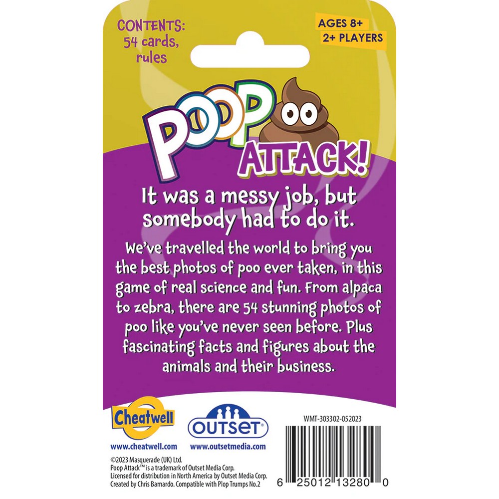 Poop Attack Trumps Card Game