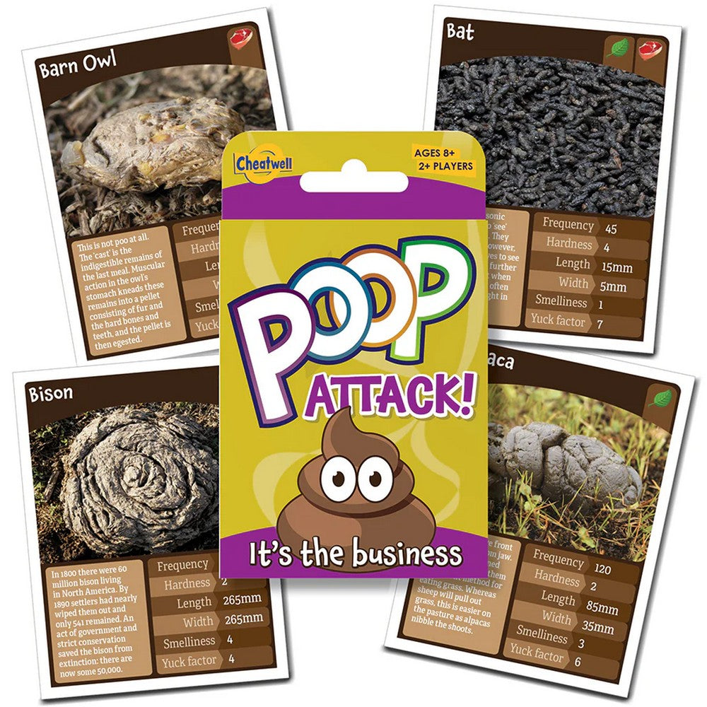 Poop Attack Trumps Card Game
