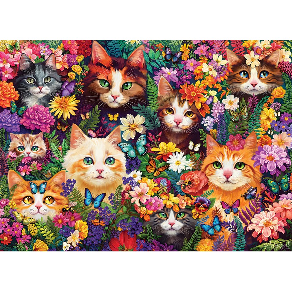 Puzzle - Cobble Hill - Blooming Whiskers 1000Pc