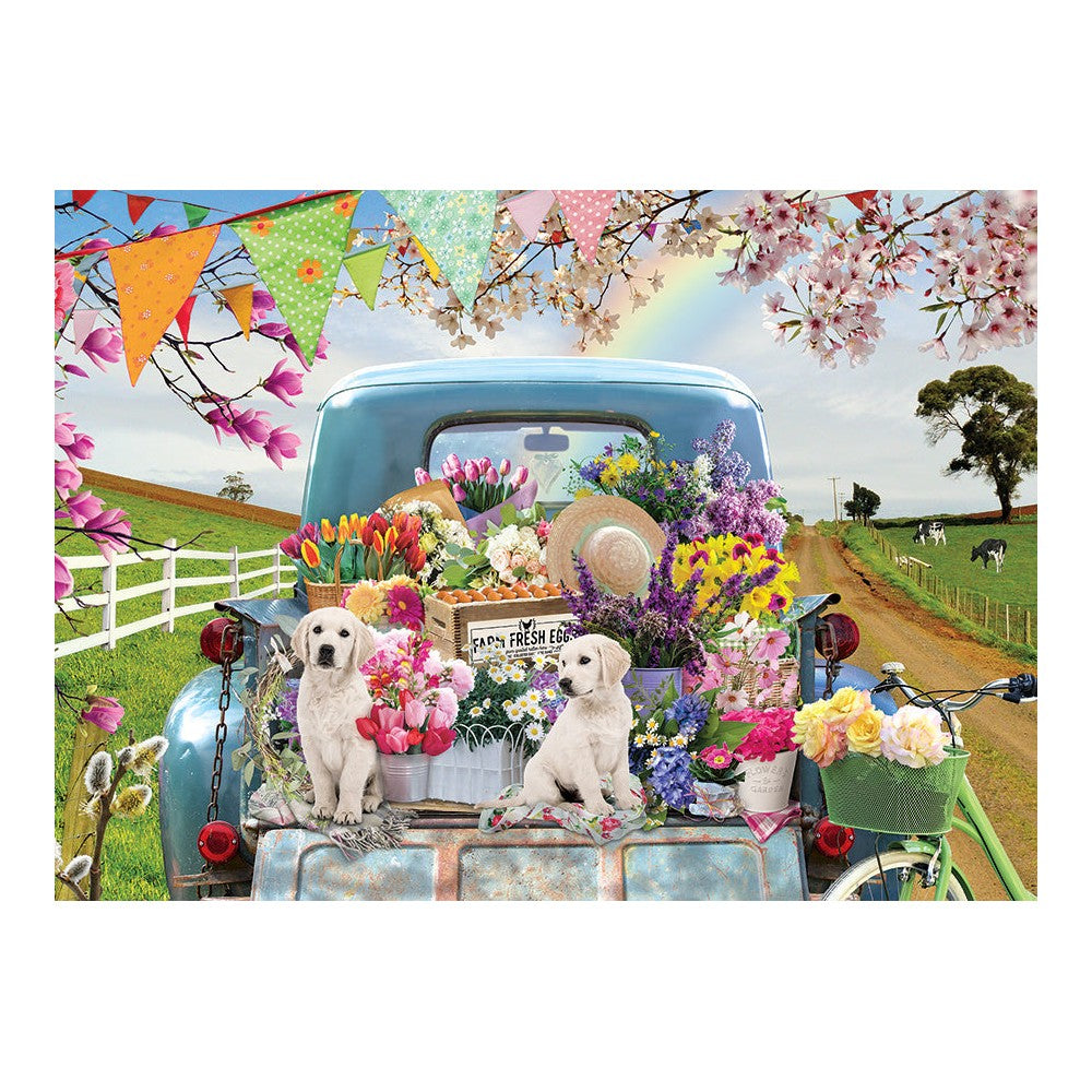 Puzzle - Cobble Hill - Country Truck In Spring 500Pc