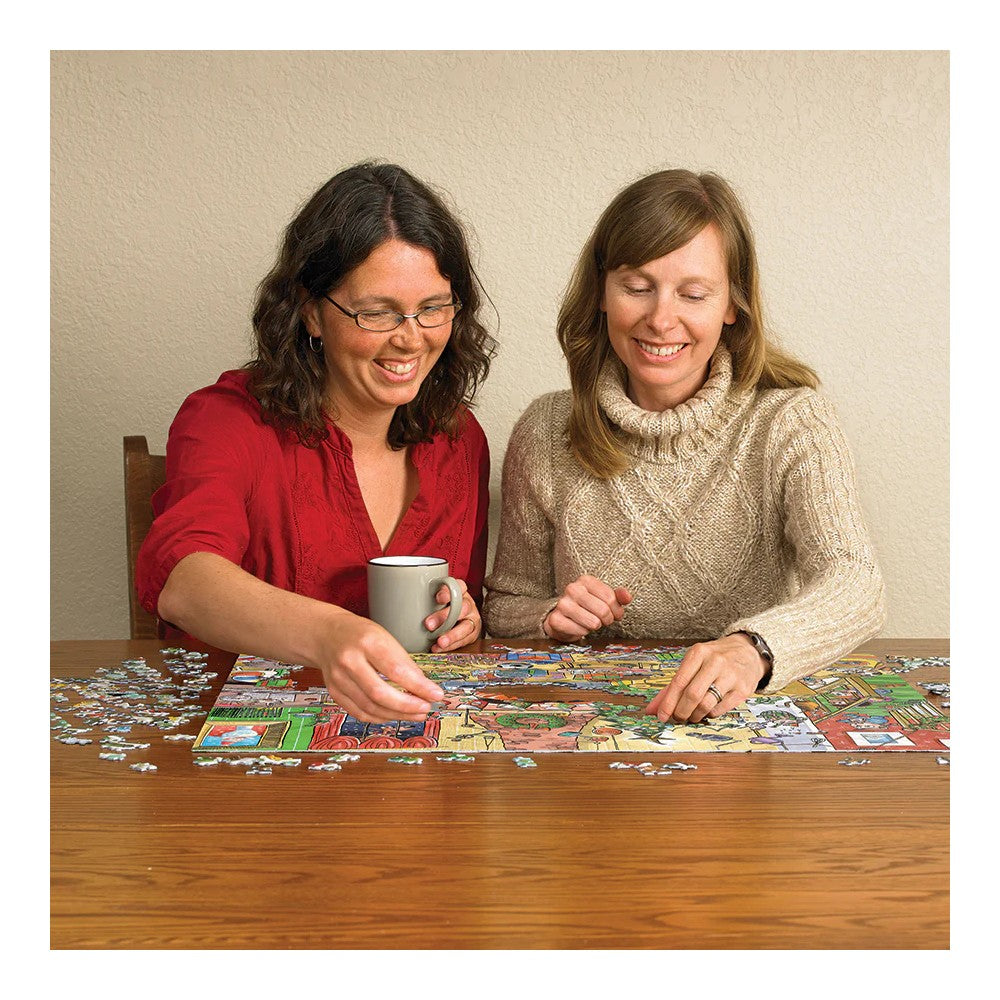Puzzle - Cobble Hill - Doodletown Catching Santa 1000
