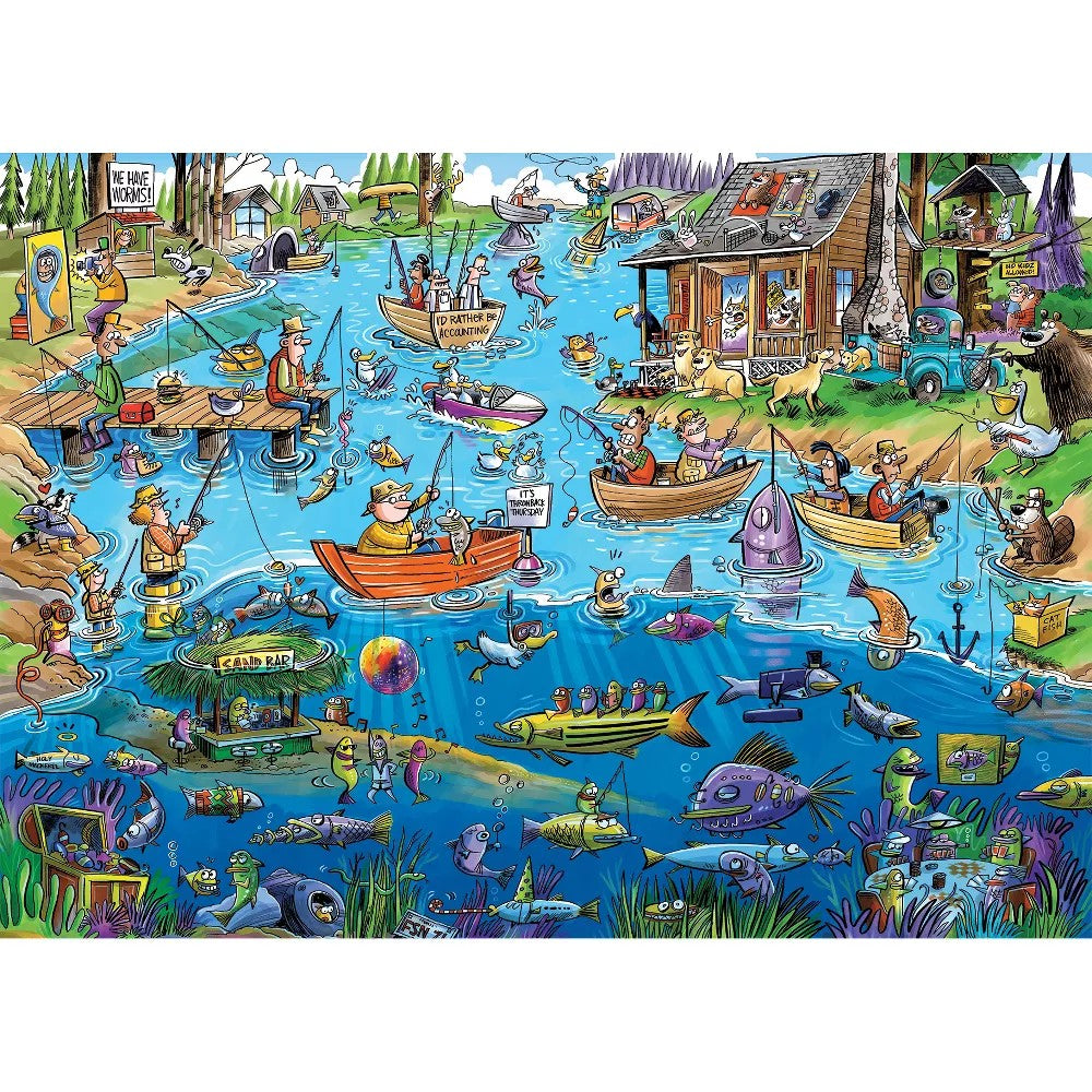 Puzzle - Cobble Hill - Doodletown Gone Fishing 1000Pc