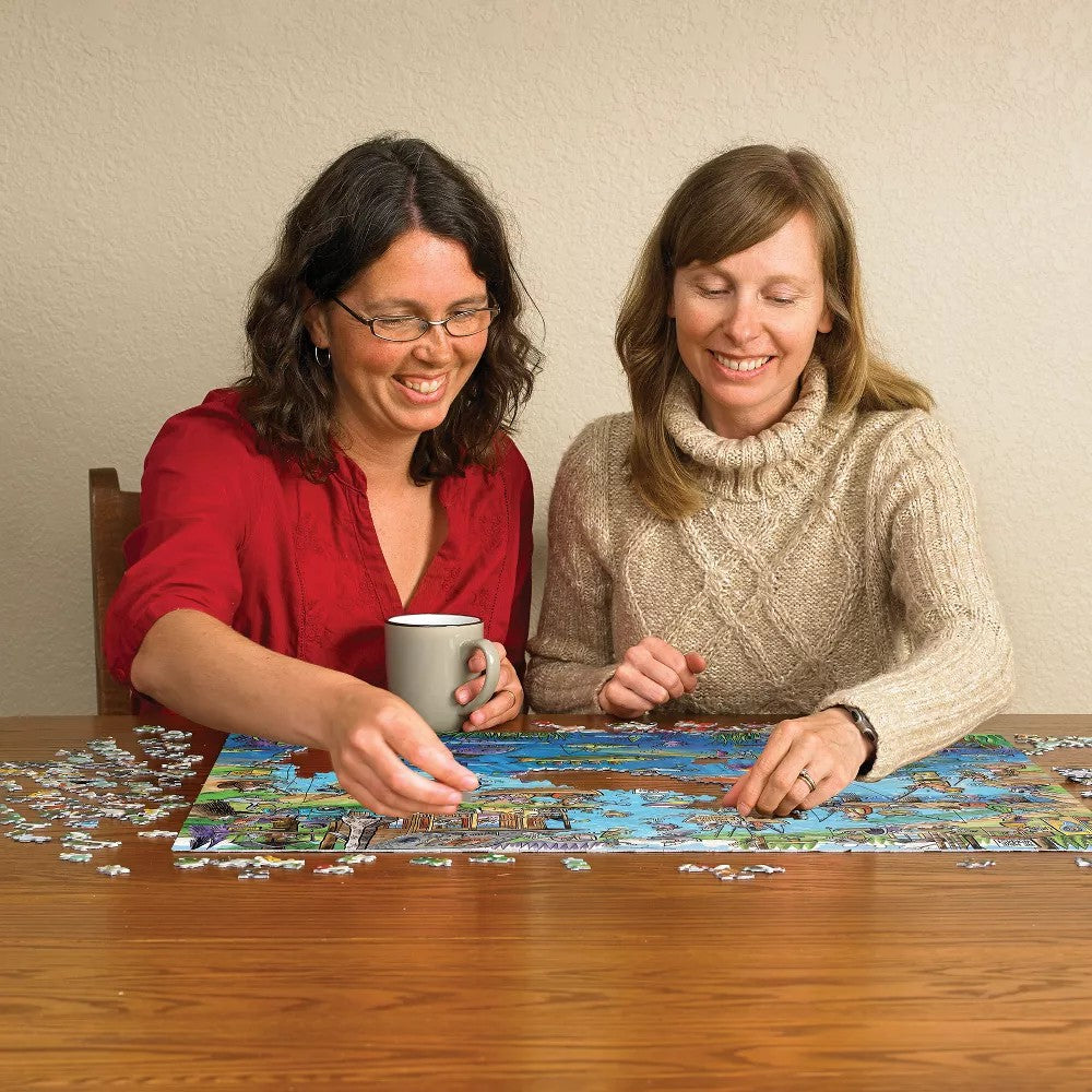 Puzzle - Cobble Hill - Doodletown Gone Fishing 1000Pc