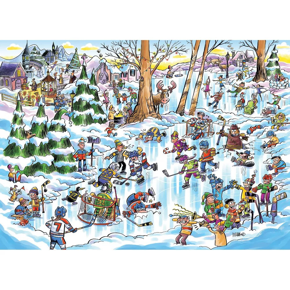 Puzzle - Cobble Hill - Doodletown Hockey Town 1000Pc