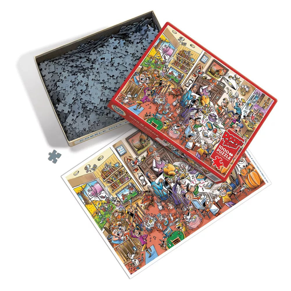 Puzzle - Cobble Hill - Doodletown Thanksgiving 1000Pc