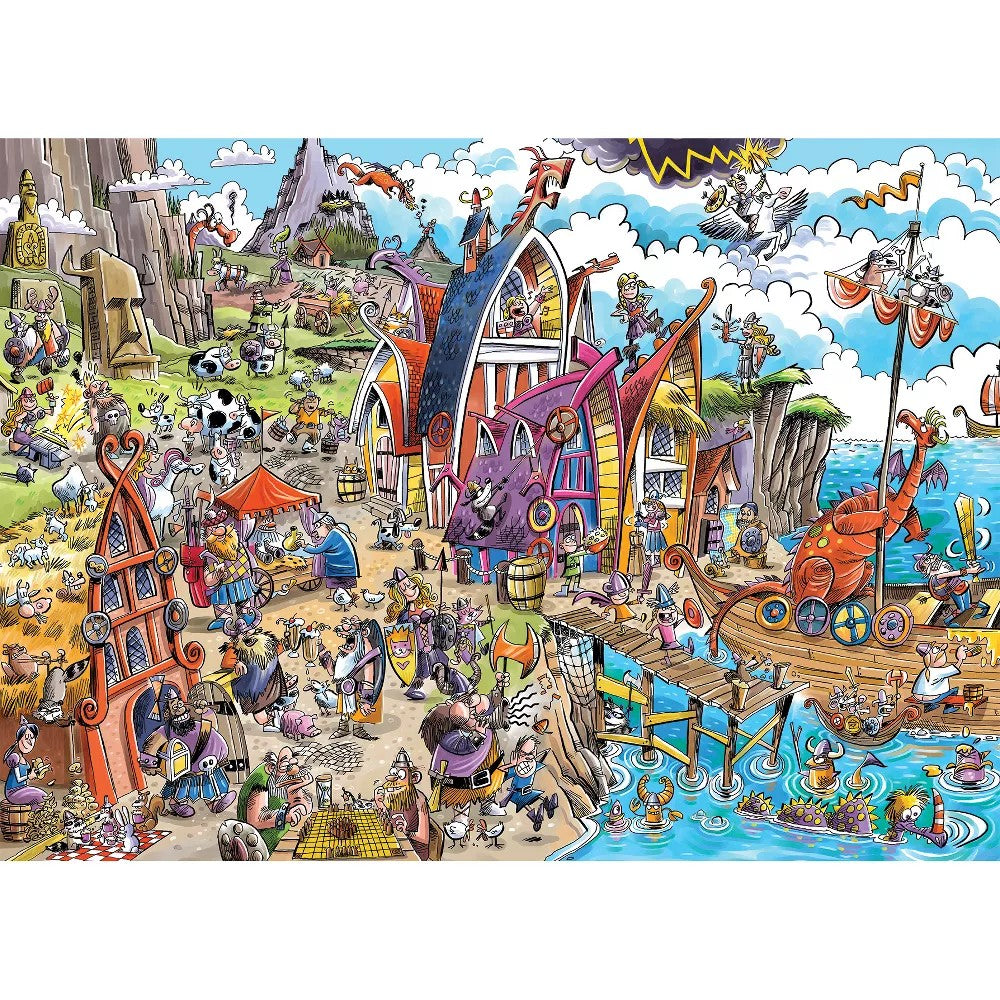 Puzzle - Cobble Hill - Doodletown Viking Village 1000