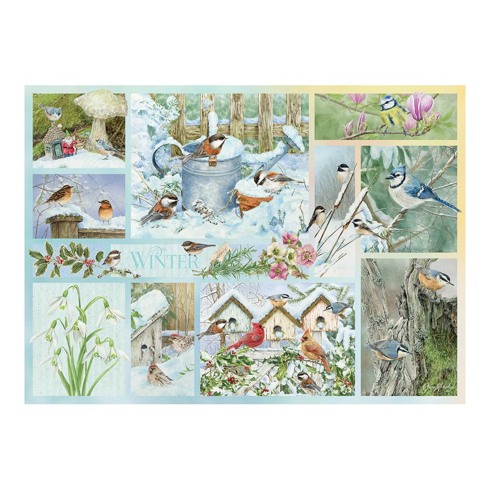 Puzzle - Cobble Hill - Garden Birds In Winter 500Pc