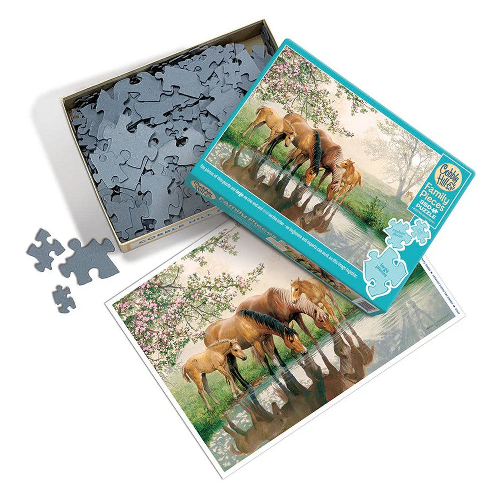Puzzle - Cobble Hill - Horse Family *350Pc *Family