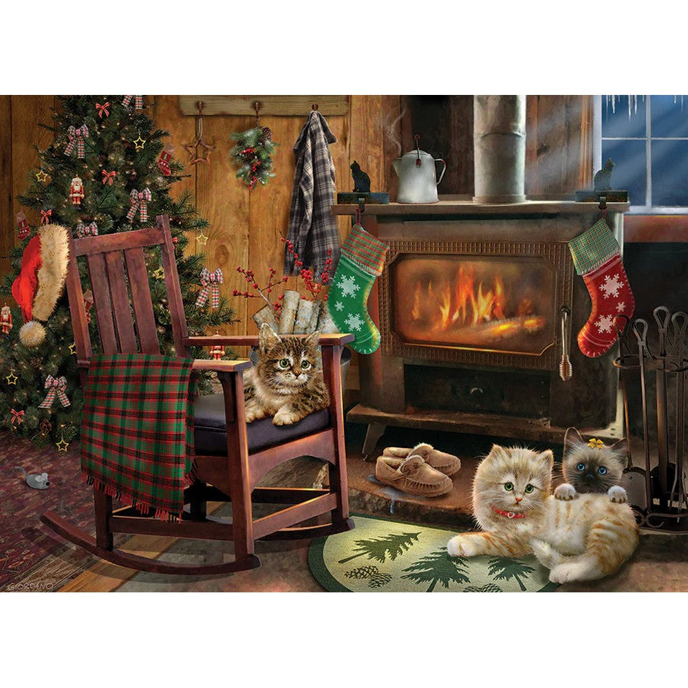 Puzzle - Cobble Hill - Kittens By The Stove 500Pc