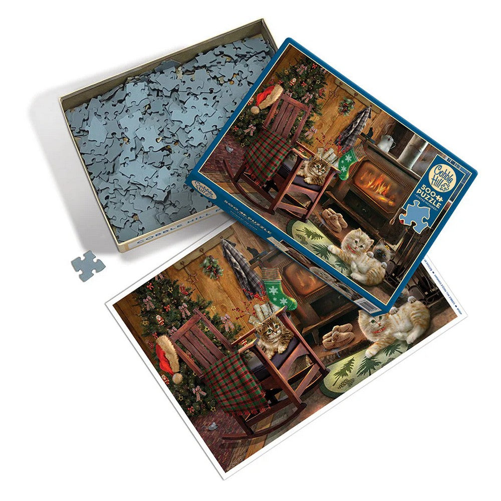 Puzzle - Cobble Hill - Kittens By The Stove 500Pc
