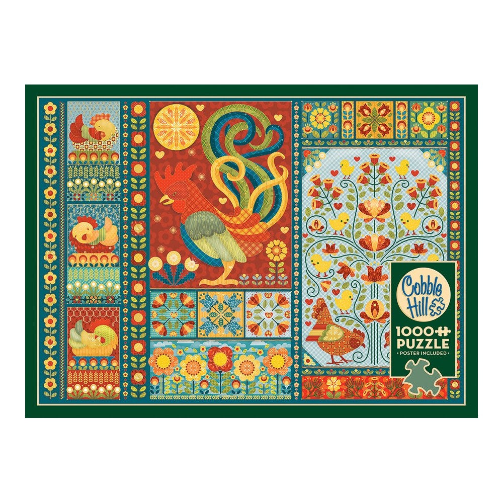 Puzzle - Cobble Hill - Scandi Chicken Quilt 1000Pc