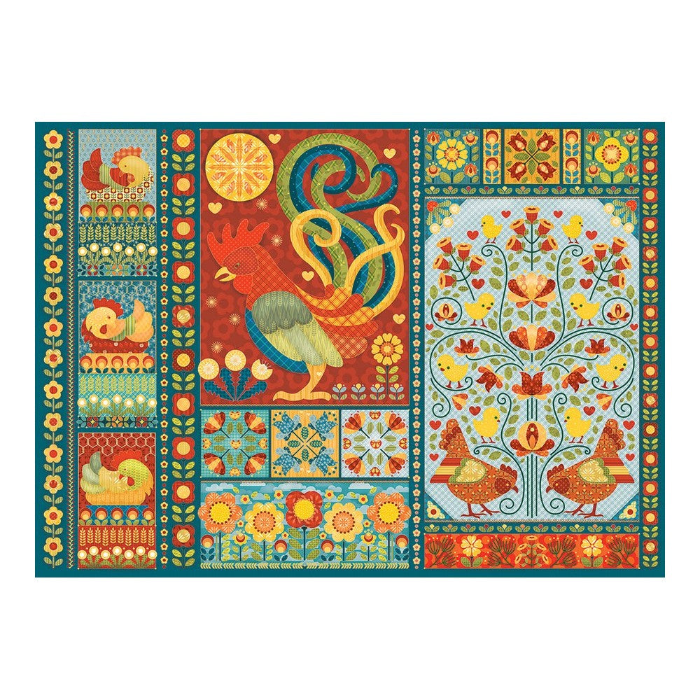 Puzzle - Cobble Hill - Scandi Chicken Quilt 1000Pc