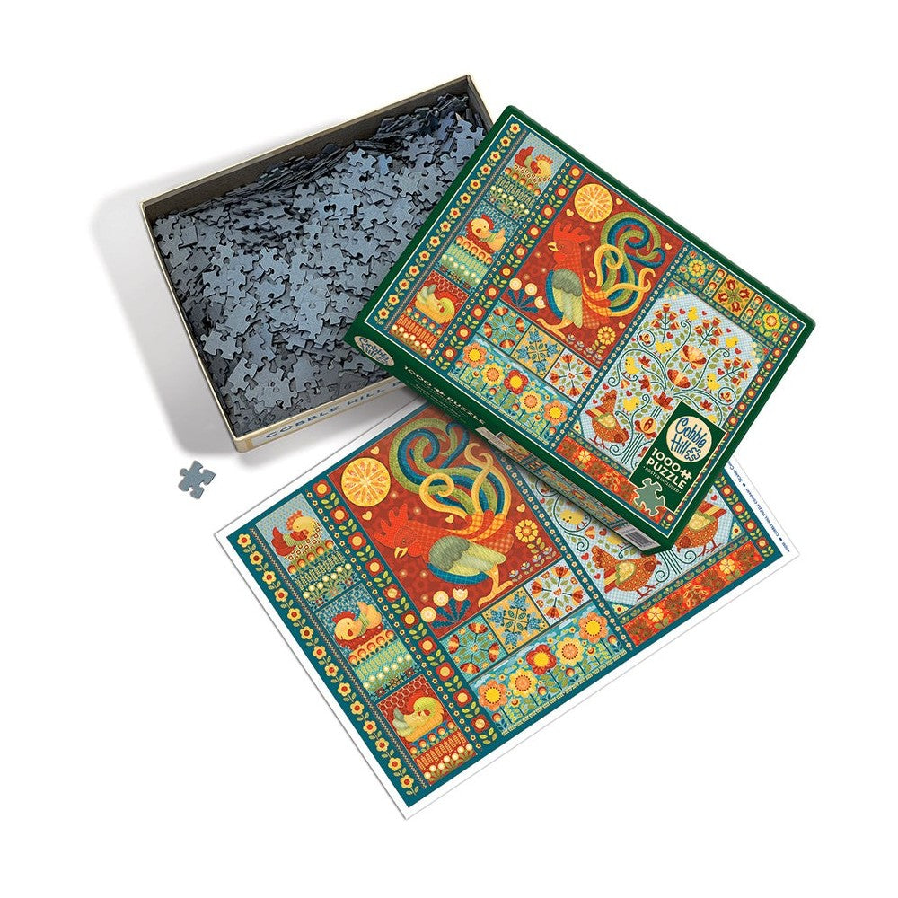 Puzzle - Cobble Hill - Scandi Chicken Quilt 1000Pc