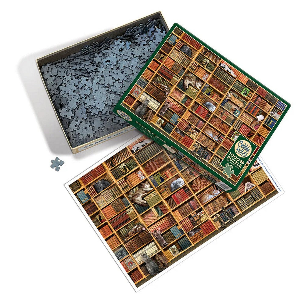 Puzzle - Cobble Hill - The Cat Library 1000Pc