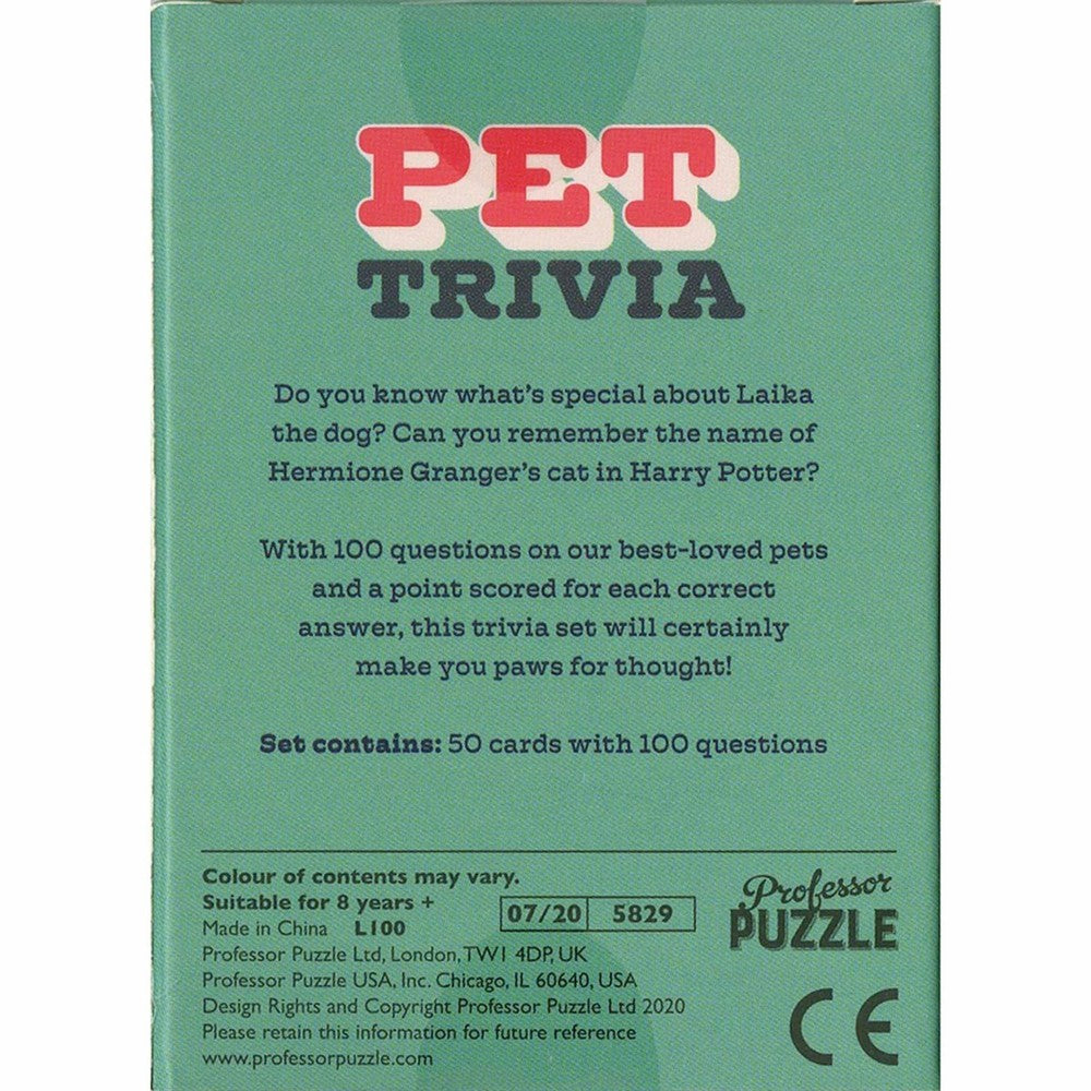Pet Trivia Mini Trivia Game