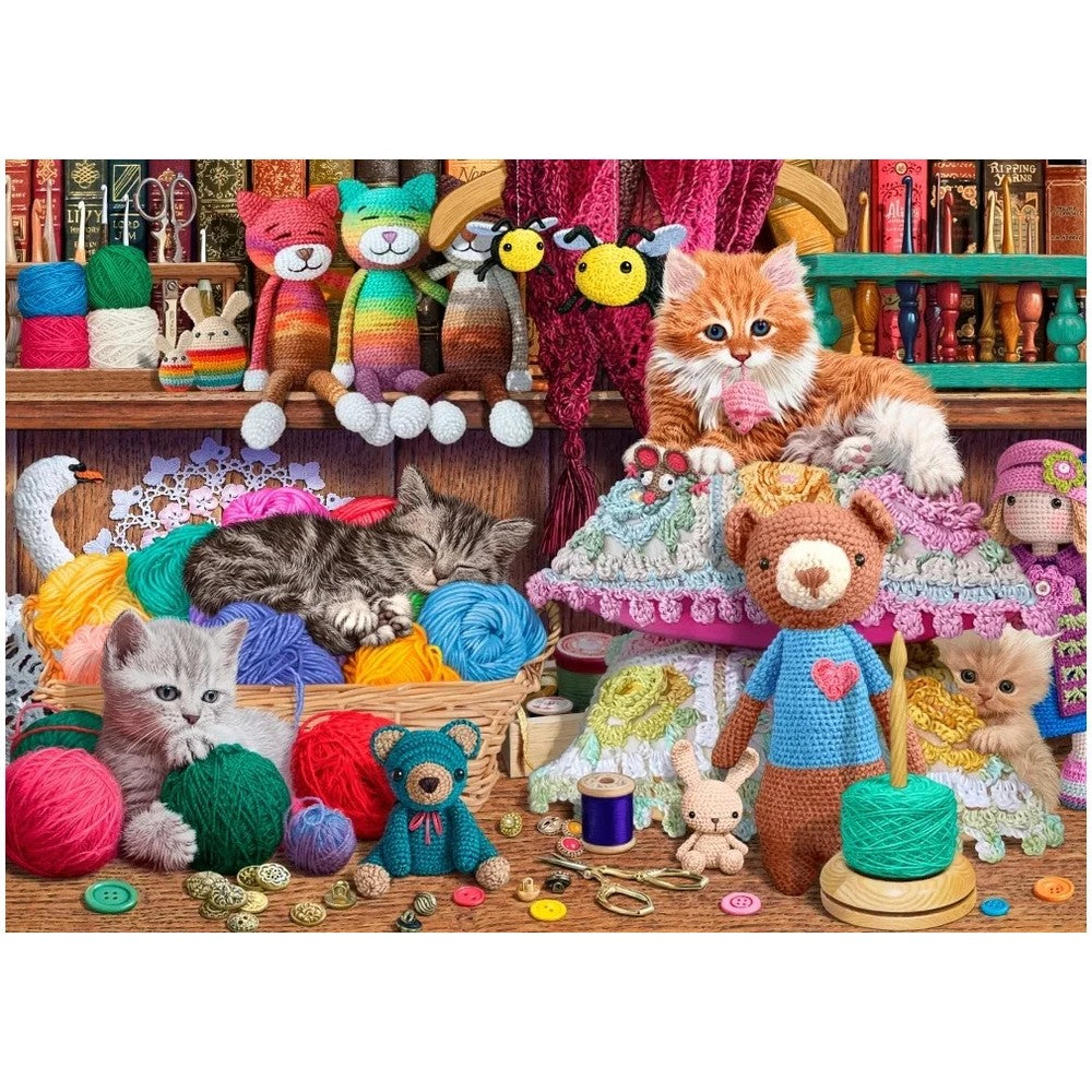 Puzzle - Holdson - Cat Napping Crochet Kittens