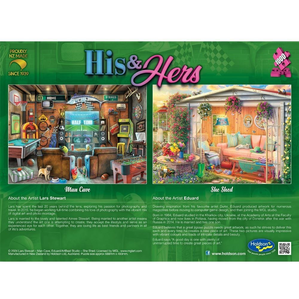 Puzzle - Holdson - His & Hers She Shed 1000Pc