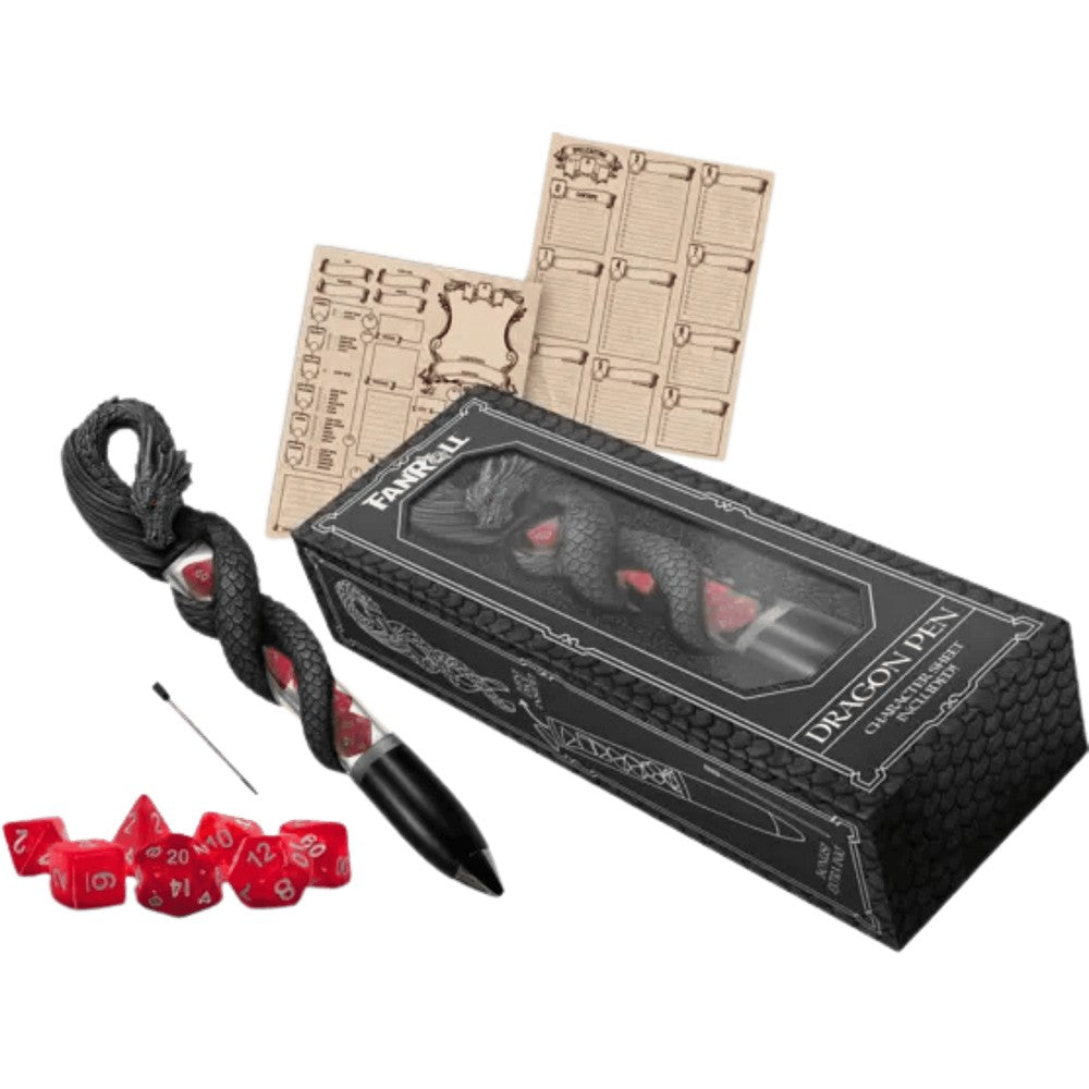 U2 Fanroll: Dragon Dice Pen with Mini Dice Set and Character Sheet