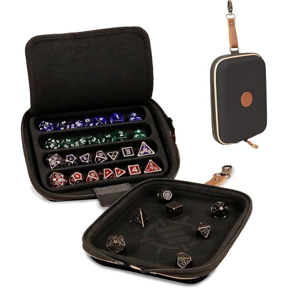 U2 ENHANCE Designer Edition Dice Tray - Dice Case and Dice Holder (28+ Dice & EVA Shell) (Black)