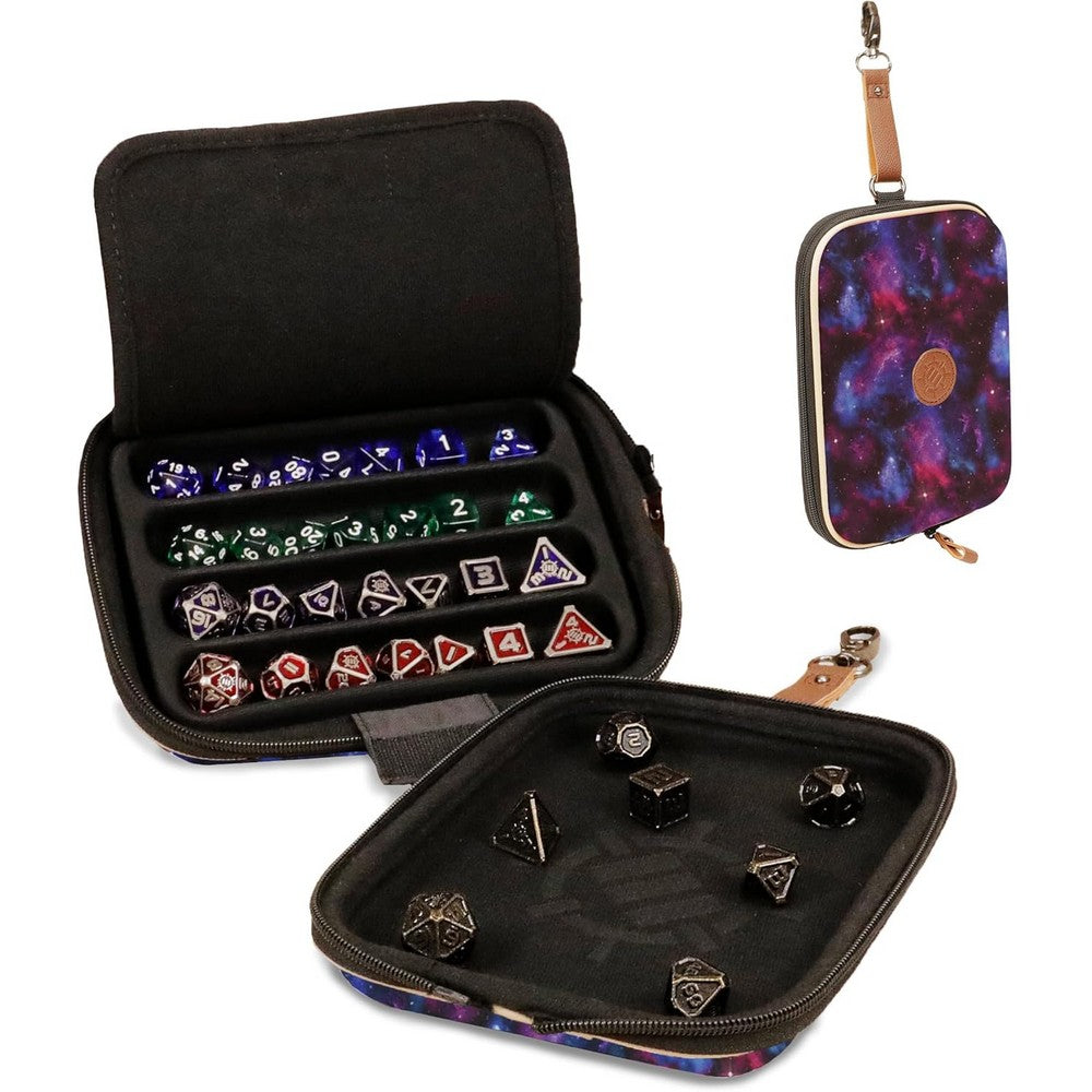 U2 ENHANCE Designer Edition Dice Tray - Dice Case and Dice Holder (28+ Dice & EVA Shell) (Galaxy)