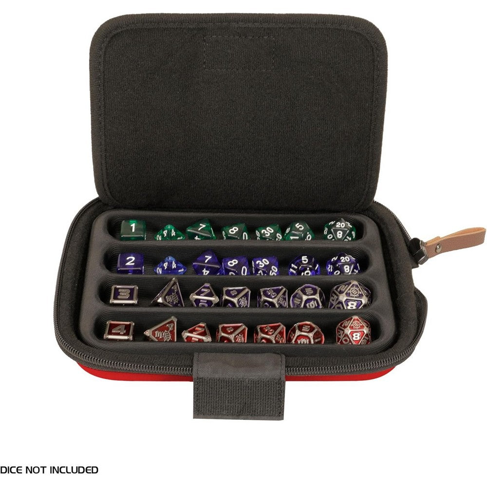 U2 ENHANCE Designer Edition Dice Tray - Dice Case and Dice Holder (28+ Dice & EVA Shell) (Red)