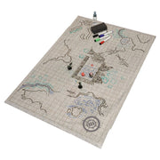 U2 ENHANCE RPG Grid Mat - Tabletop Map (24x36 inch) Dry Erase Grid with Pouch & Marker Kit (Stone)